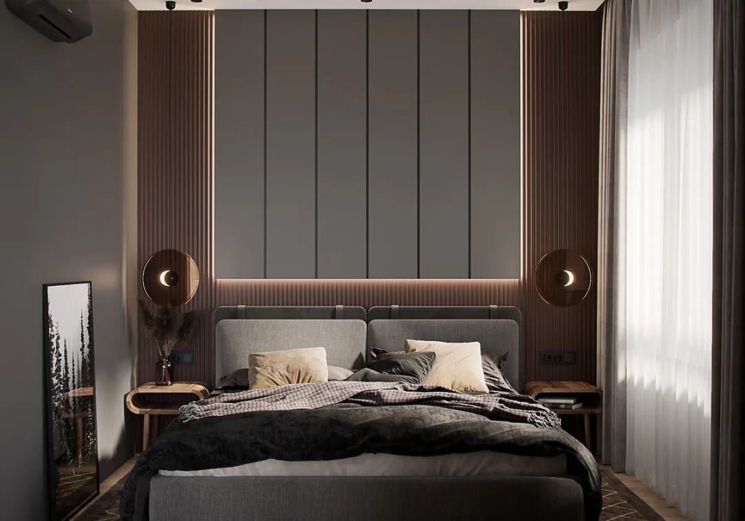 装修案例轻奢高级灰风格室内装修效果图-卧室 装修案例轻奢高级灰风格室内装修效果图-卧室