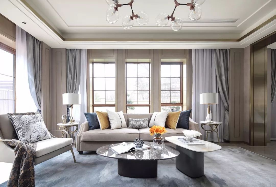 装修案例现代轻奢风格室内装修效果图-客厅 装修案例现代轻奢风格室内装修效果图-客厅