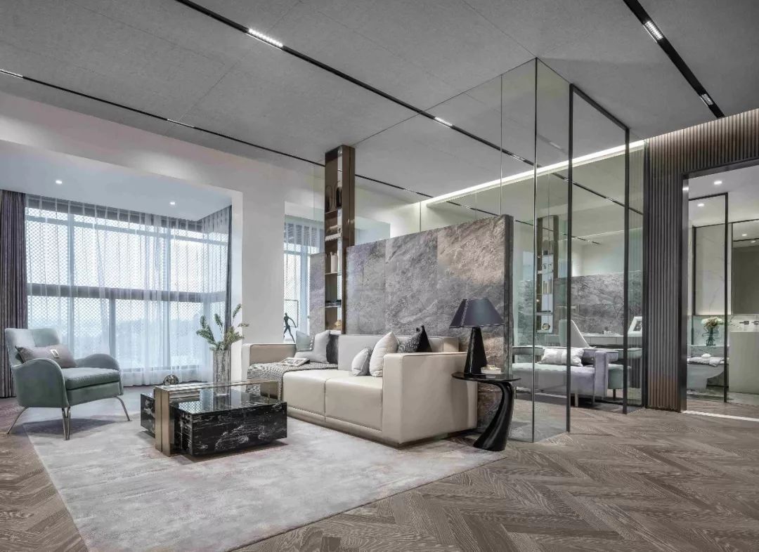 现代轻奢风格室内设计家装案例-客厅 现代轻奢风格室内设计家装案例-客厅